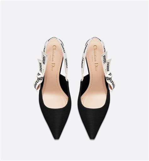 Décolleté slingback J'Adior Tessuto tecnico nero 